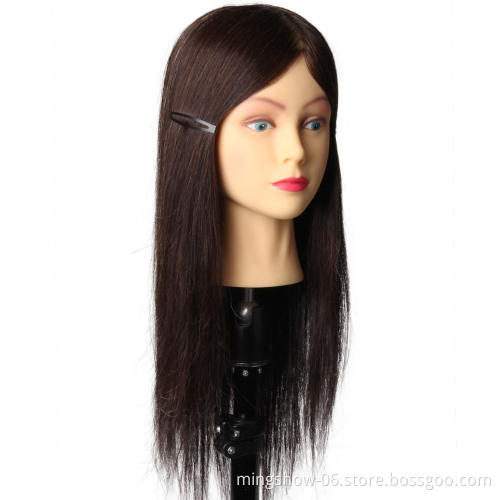 100% Real Human Hair Manikin Head Hairdressing Dummy Head Salon Head for Hair Practice extension